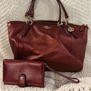 Coach handbag with wallet.